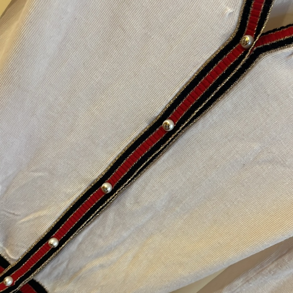 Auth GUCCI Cardigan Sweater Pearl Logo Buttons Sz S - Picture 6 of 12